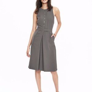 Banana Republic Button Front Crepe Pocket Dress